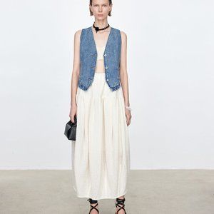 CHICJOC Women Merino Wool Jacquard Weave Skirt size 40